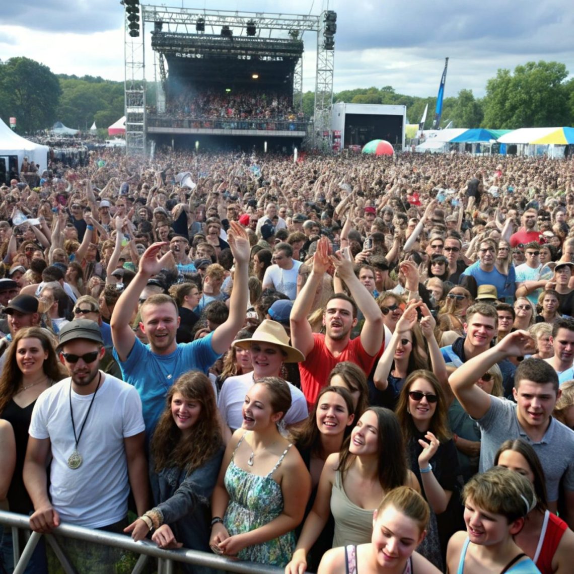 Public rassemblé devant une scène lors de la Fête de la musique à Arras